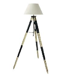 Surveyors Tripod Lamp, Black/Ivory