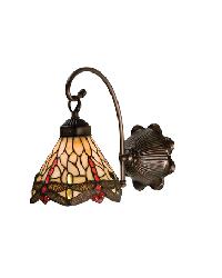 Tiffany Scarlet Dragonfly 1 Lt Sconce