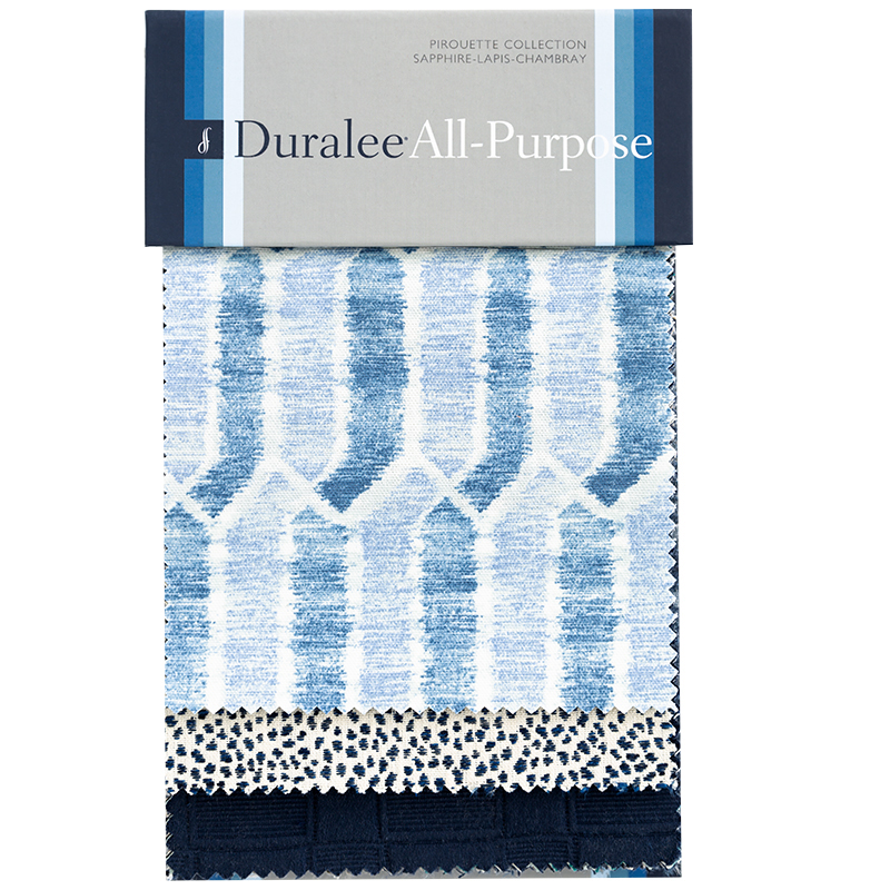 Pirouette Sapphire Lapis Chambray Duralee Fabrics