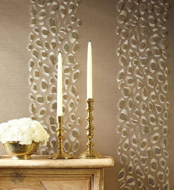 Soiree Embroidered and Beaded Wallpaper