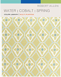 Color Library Water Cobalt Spring Grass Robert Allen Fabric