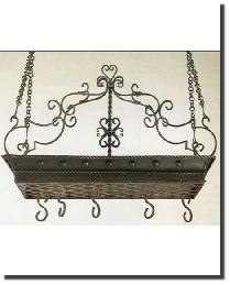 Burnished Gold Iron Pot Rack
