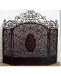 Three Panel Gate Fire Screen Brown
