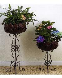 Four Leg Plant Stand Brown