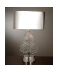Murano Glass Leaf Table Lamp - Nickel Nickel