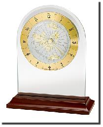 World Time Arch Table Clock