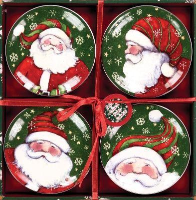 christmas dcor,christmas gifts,christmas decorations,christmas ideas,christmas shop,christmas store,christmas collectibles,christmas items,gift ideas,red and green Snow Much Fun Mini Plate Set