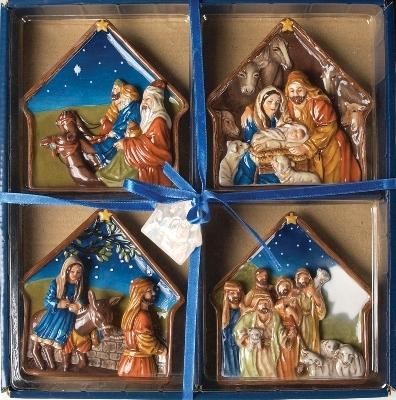 Manual Woodworkers and Weavers, Inc. Nativity Mini Plate Set  Christmas Table D�cor