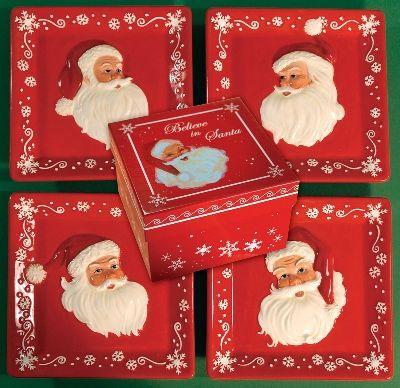 Manual Woodworkers and Weavers, Inc. Believe Mini Plate Set  Christmas Table D�cor