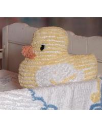 Tufted Chenille Ducky Shaped Pillow
