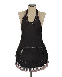 Black Embroidery Apron