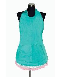 Teal Embroidery Apron