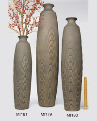 Silk Black Terra Cotta Vases