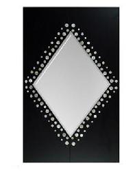 60422 Wooden White Mother of Pearl Mirror