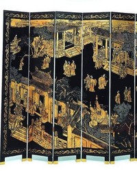 Black and Gold Oriental Screen