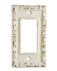 Antique White Finished Iron Single Toggle Cover Antique White