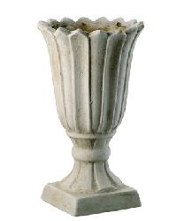 Chalk White Terracotta Fluted Urn Chalk White