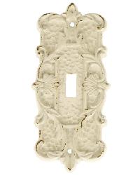 Ornate Cast Iron Switch Cover White