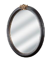 Oval Antiqued Wood Framed Mirror Antique