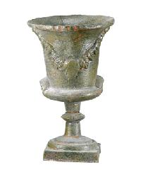 Small Verdigris Finished Cast Iron Urn Verdigris