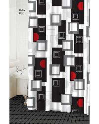 Urban Beat-Red Shower Curtain
