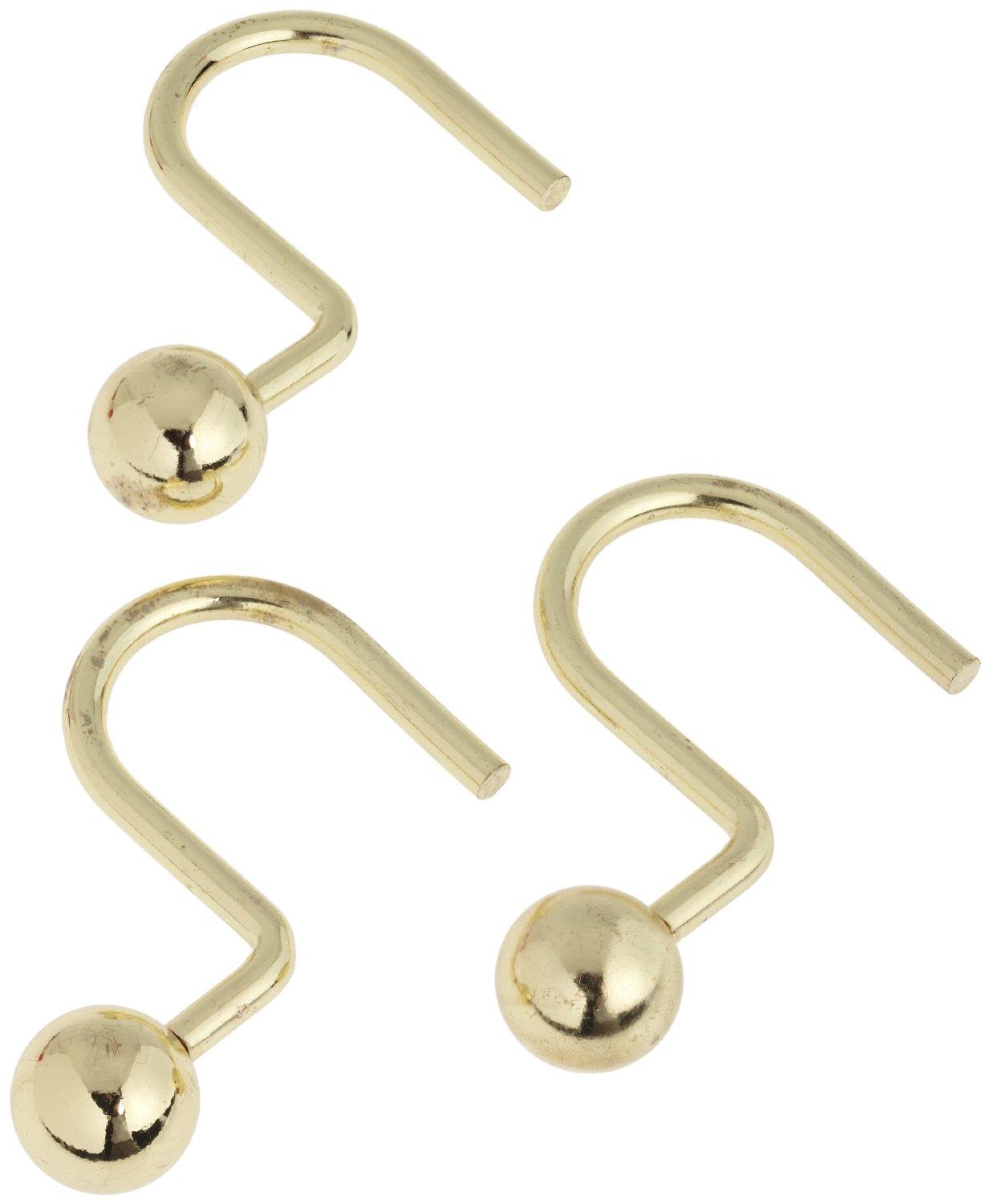 Metal Ball Shower Curtain Hooks Brass InteriorDecorating