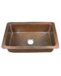 Single Drop-In Copper Kitchen Sink