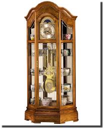 Majestic Clock & Curio Cabinet Oak Yorkshire