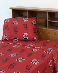 South Carolina Gamecocks Sheet Set - Black
