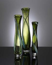 Green and Blue Swirl Vase