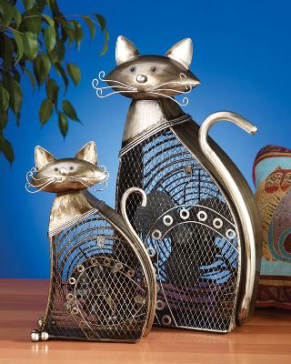 fan fans table fan table fans decorative table fans deco breeze decorative table fan kids fans elephant cat cats cat decor DBF0358 127006 Figurine Fan - Cat