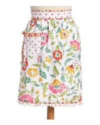 Garden Flowers with Ruffles Apron