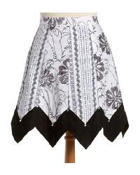 Jeweled White/Black Prints Apron
