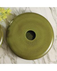 Green Discus Wall Vase