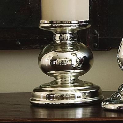 Cheltenham Candle Holder in Mercury Glass Global Views Cheltenham Candle Holder in Mercury Glass Candle Holders and Candelabra