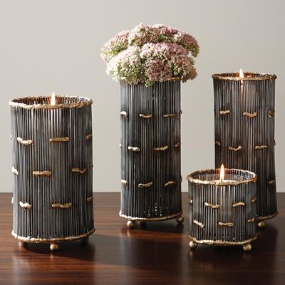 Spokes Vase/Candleholder Global Views Spokes Vase/Candleholder Candle Holders and Candelabra