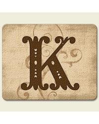 Monogram K Traditional Cutting Board by  Highland Graphics 