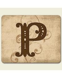 Monogram P Traditional Cutting Board by  Highland Graphics 