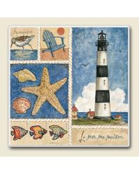 Coastal Collage Coaster Set
