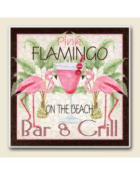 Flamingo Bar and Grill Coaster Set