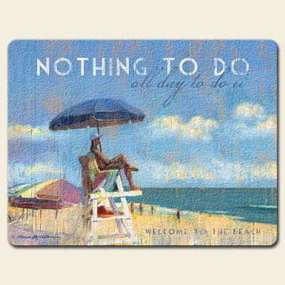 beach decor,seagulls,kitchen decor,coaster sets,stone coaster set,serving tray,decorative serving tray,wall clock,decorative wall clock,cutting board,glass cutting board,tempered glass cutting board,highland graphics Relax at the Beach Large Glass Cutting Board
