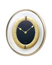 Traditional Brass Metallized Oval Bezel with a Floating Dial