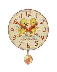 Little Duckies 13 Inch Wall Clock