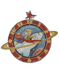 Rocket Boy 13 Inch Wall Clock