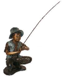 50608 Sitting Boy w/Hat Fishing