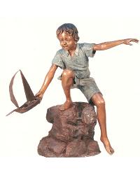 74080 Boy on Rock with Toy Boat