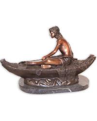 JS-544 Female Indian on Canoe