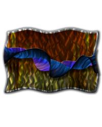 Winding Passage Blue, Orange, Yellow, Violet, Silver