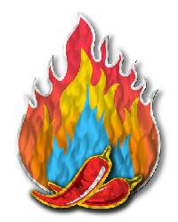 Flaming Peppers Red, Yellow, Blue