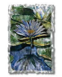 Water Lilies Green, Blue, Purple, Gold, Silver